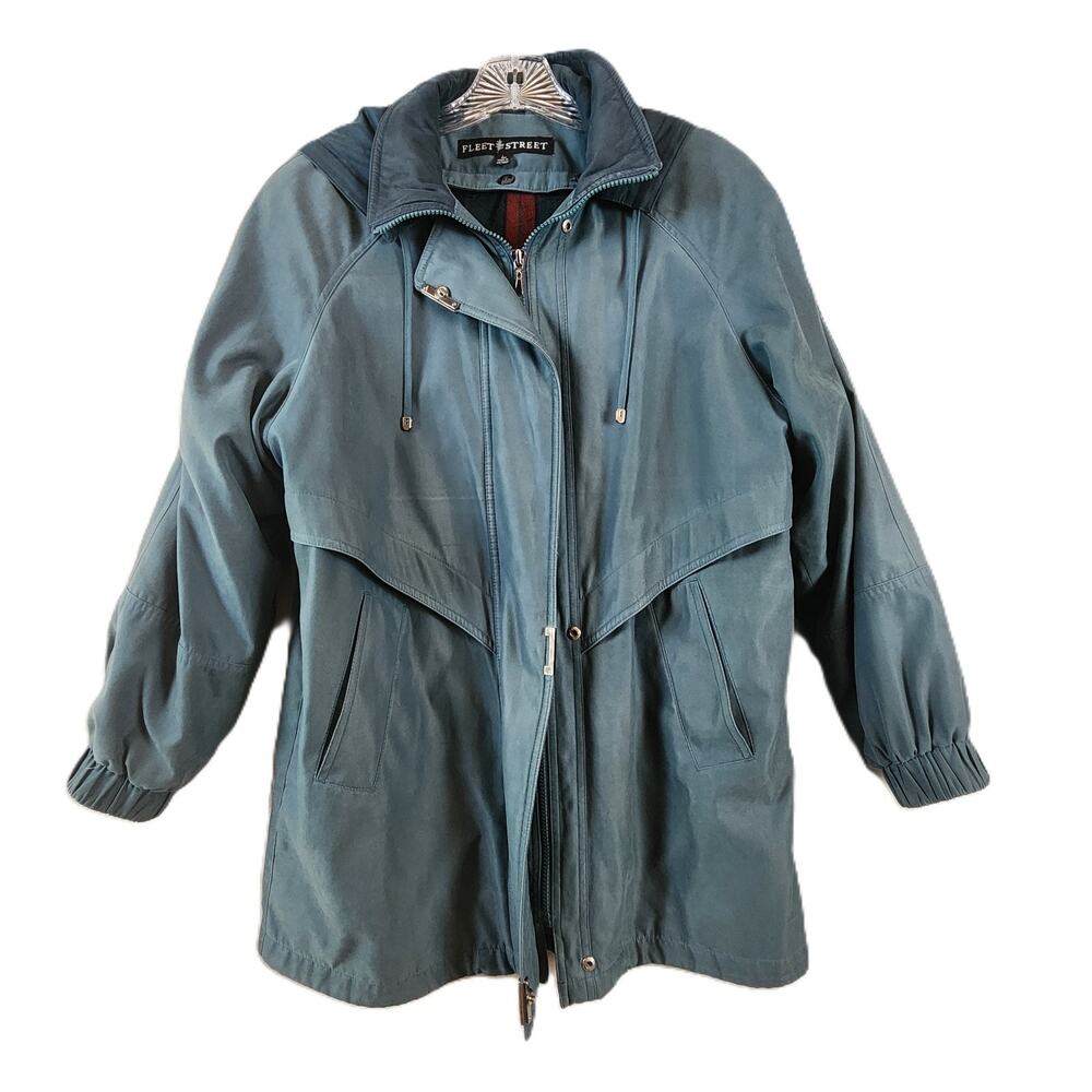 Fleet Street Ltd. Hooded Parka Jacket Women PM Sea Green All-Weather